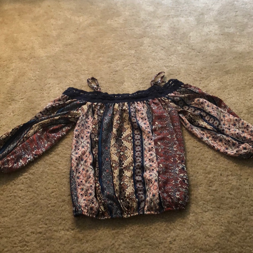 From the shoulder crop top